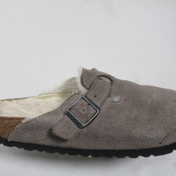 Birkenstock Unisex Boston Shearling Suede Leather Stone Coin 7 US M / 9 US L main image 4